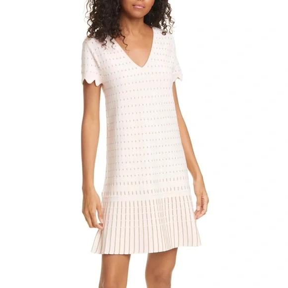 ted baker white knit dress ed Baker Adalad White Tweed Knit Dress
